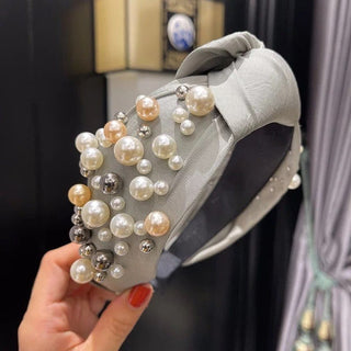 Pearl headband gray - Accessorizmee