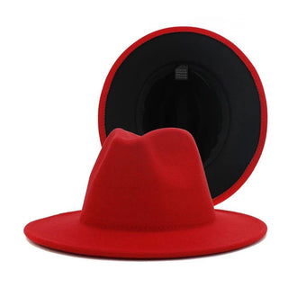 Red Two-toned fedora - Accessorizmee