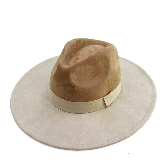 Luxury Suede Fedora- vanilla cream