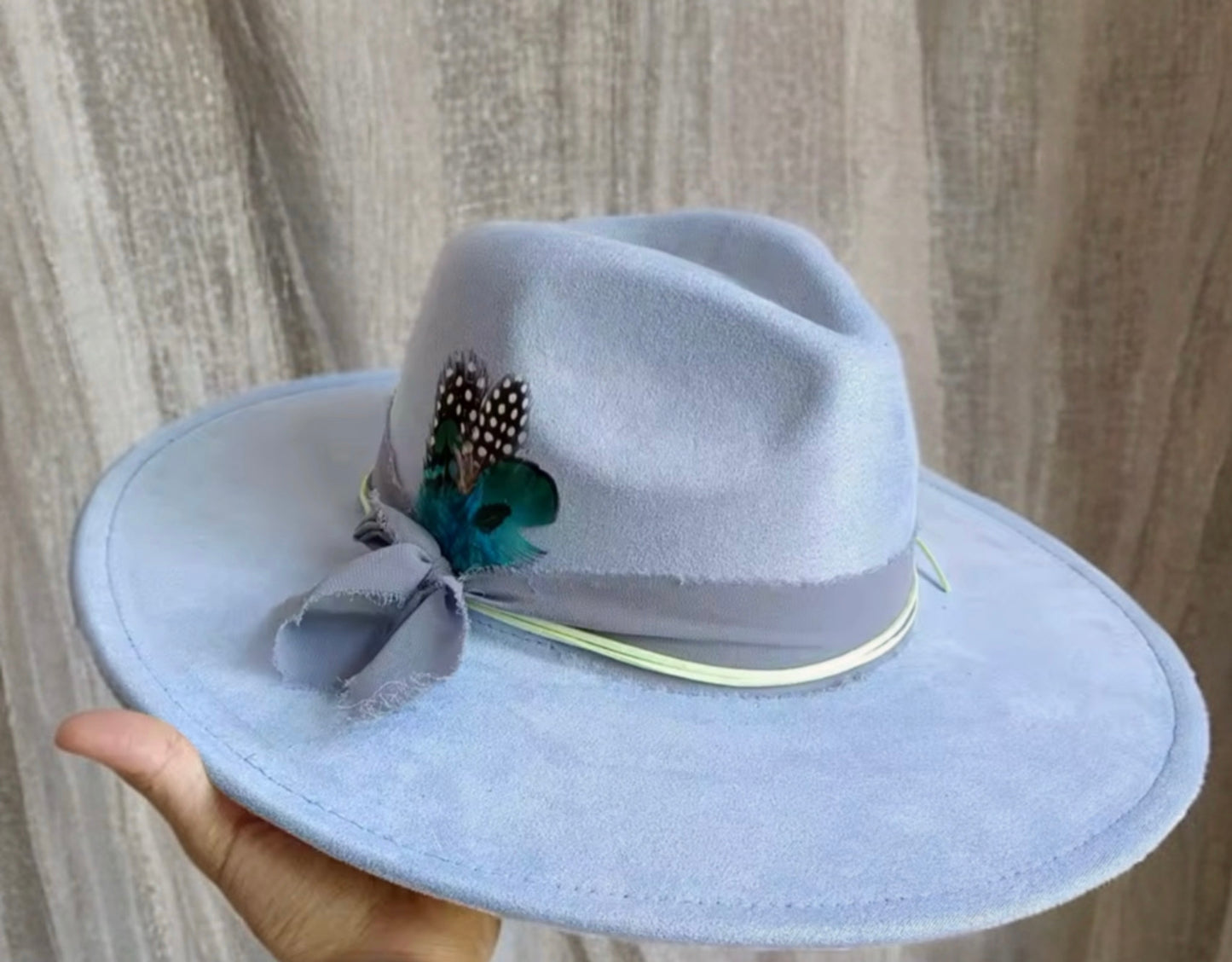 Luxury Fedora Hat -Blue Ice