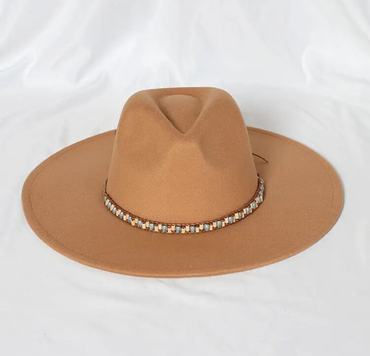 Beaded Stiff Fedora - Accessorizmee