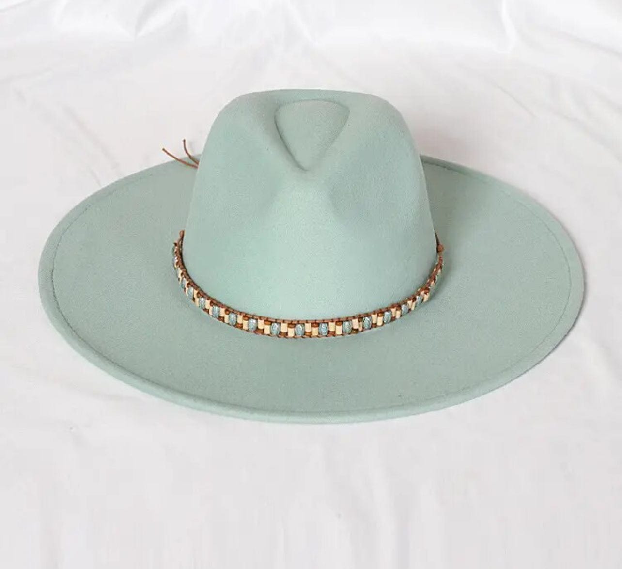 Beaded Stiff Fedora - Accessorizmee