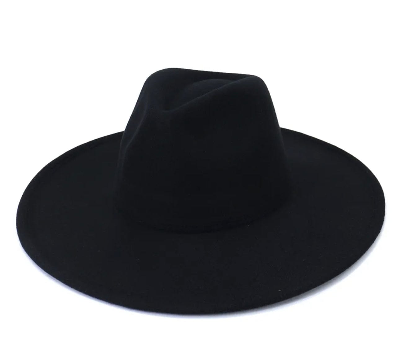 Black Wide Brim Fedora - Accessorizmee