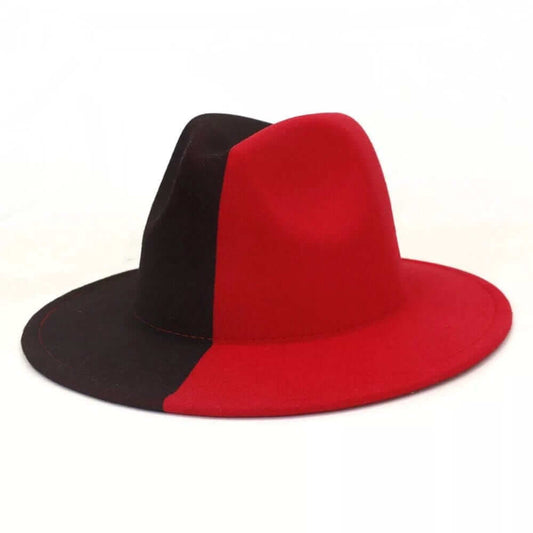 Black/Red- Fedora - Accessorizmee