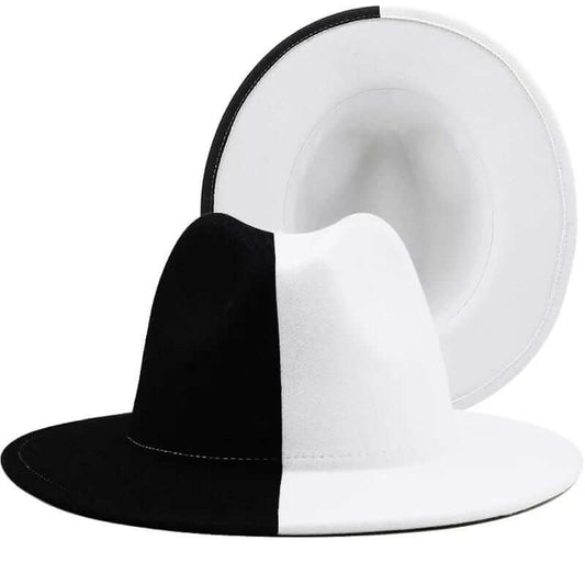 Black/white- Fedora - Accessorizmee