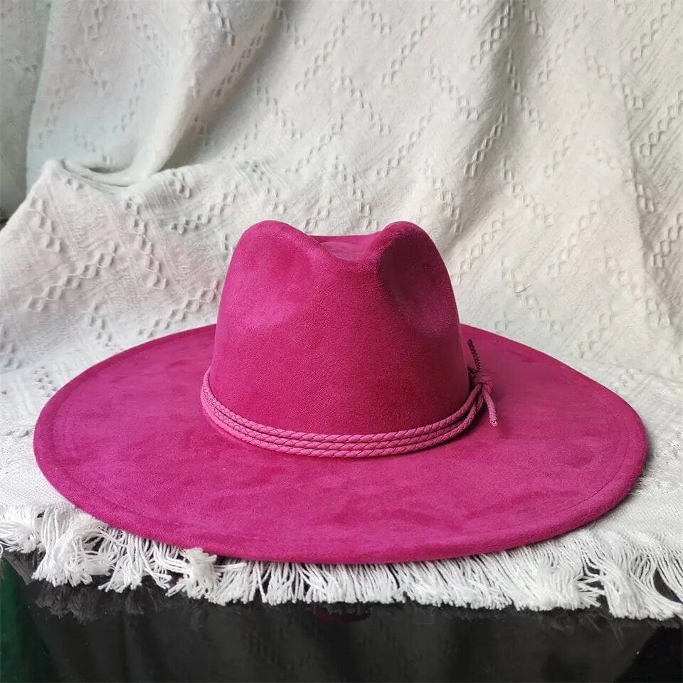 Everyday premium Suede Fedora-hot pink - Accessorizmee