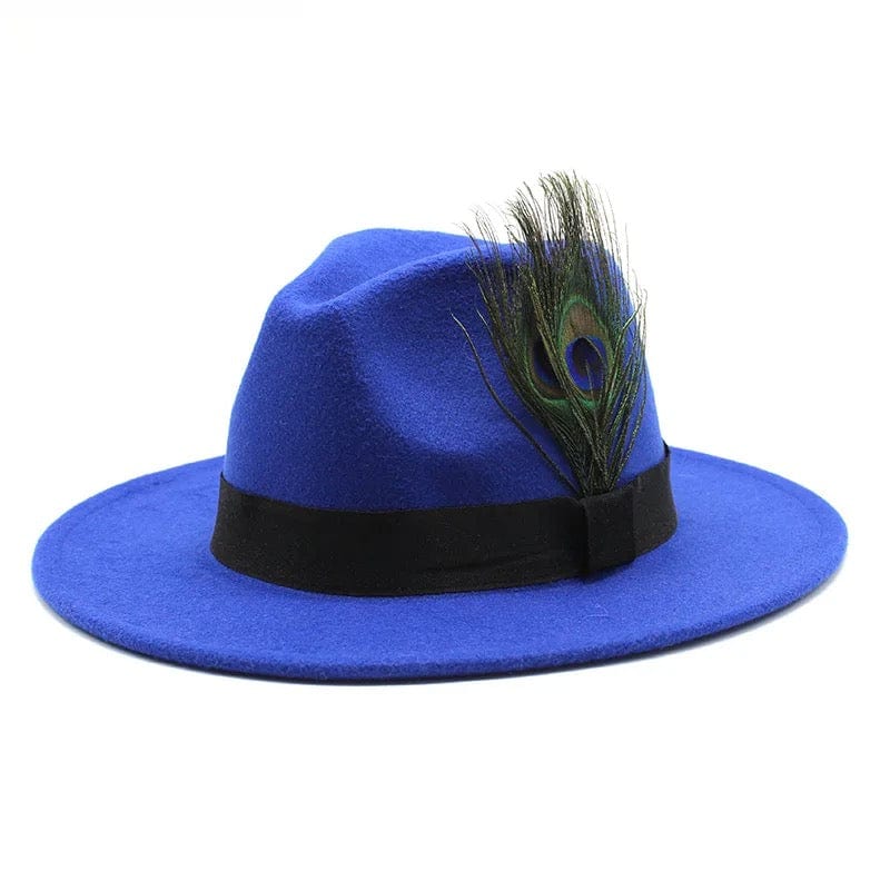 Feathered Peacock Fedora - Accessorizmee