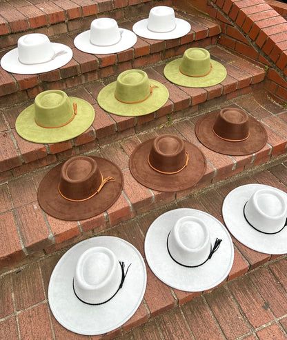 Flat widebrim Vegan Fedora - Accessorizmee