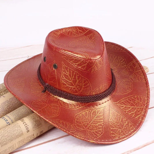 Goldmist Leather Cowboy hat - Accessorizmee