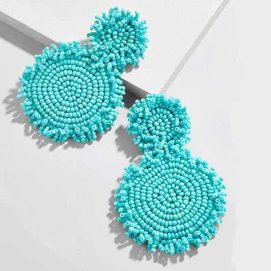 Hand beaded Statement Earrings - Accessorizmee