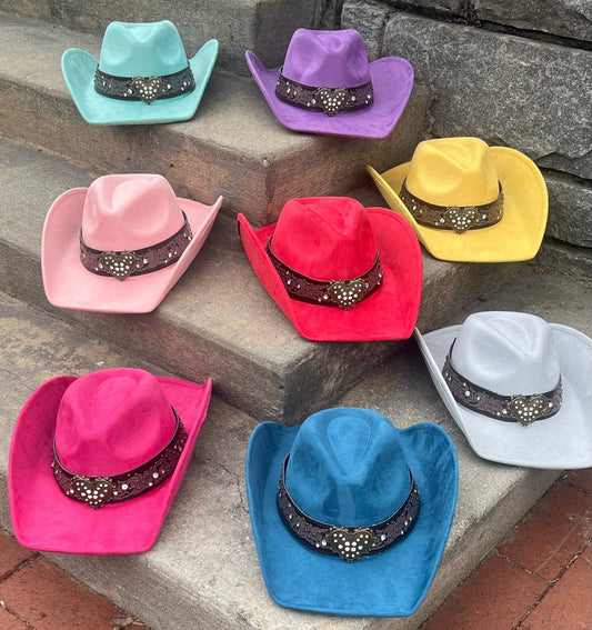 Heartless Suede Cowboy Hat - Accessorizmee