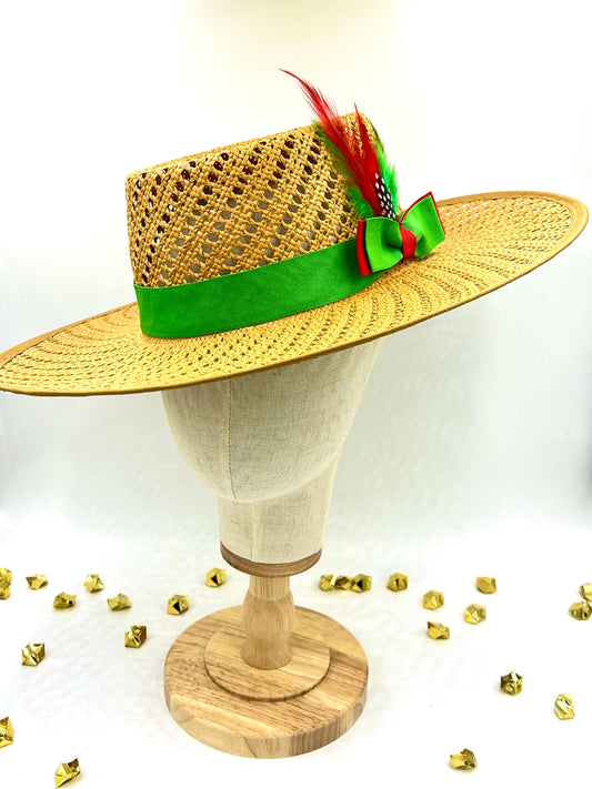 Luxury Wide Stiff Brim Straw Hat - Accessorizmee