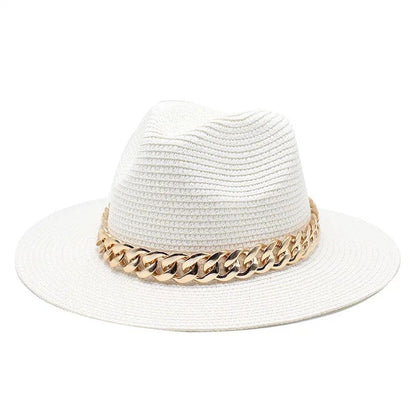 light Weight Straw chain Hat - Accessorizmee