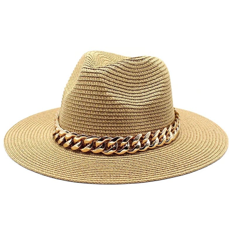 light Weight Straw chain Hat - Accessorizmee