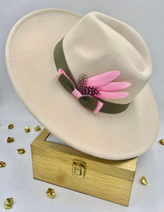 Luxury Fedora -StrawberryCream - Accessorizmee