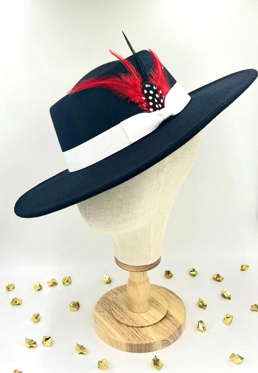 Luxury Round Fedora -black - Accessorizmee