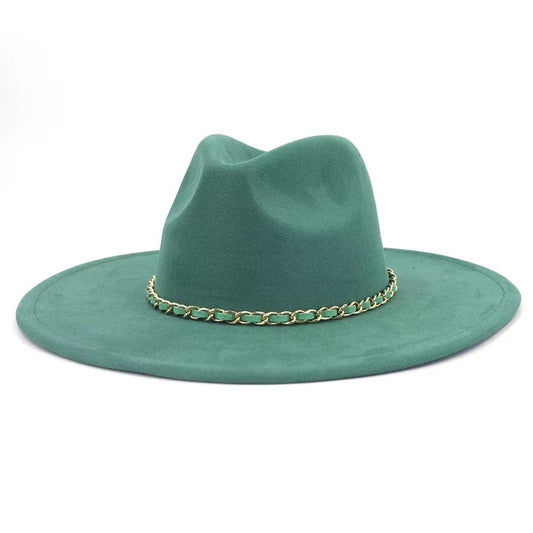 Premium Suede lux Fedora-Emerald - Accessorizmee