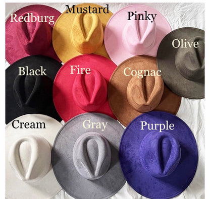 Premium Suede lux Fedora-no band - Accessorizmee