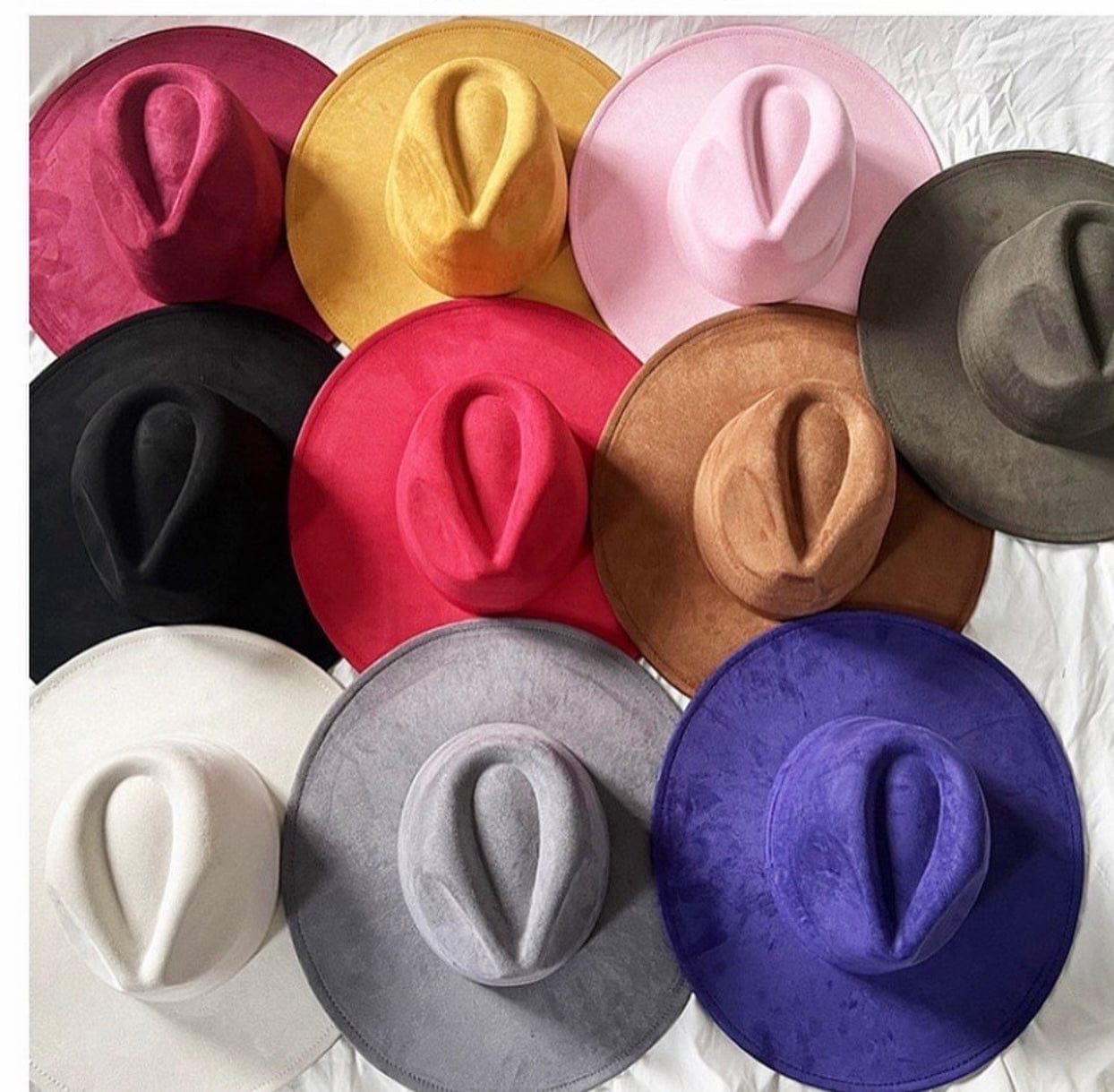 Premium Suede lux Fedora-no band - Accessorizmee