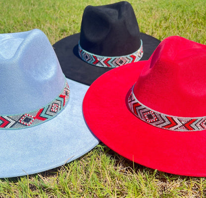 Premium Tribal Suede Fedora - Accessorizmee