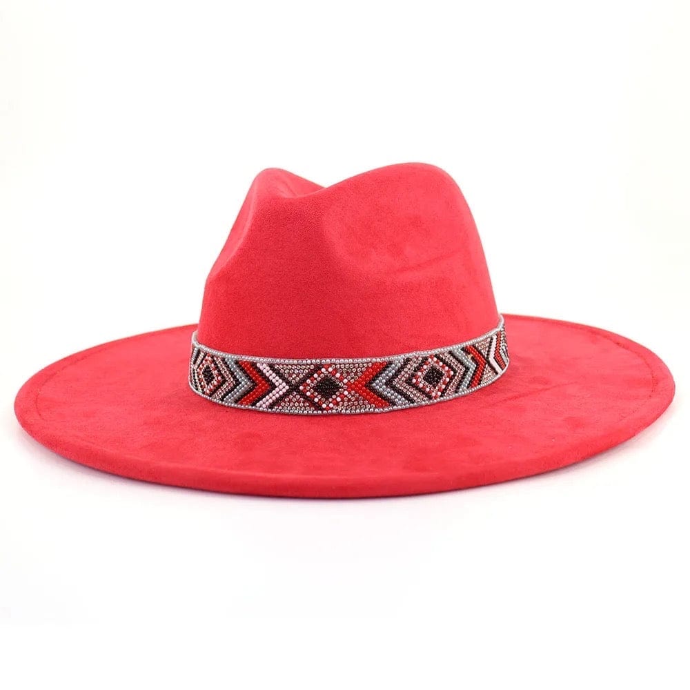 Premium Tribal Suede Fedora - Accessorizmee