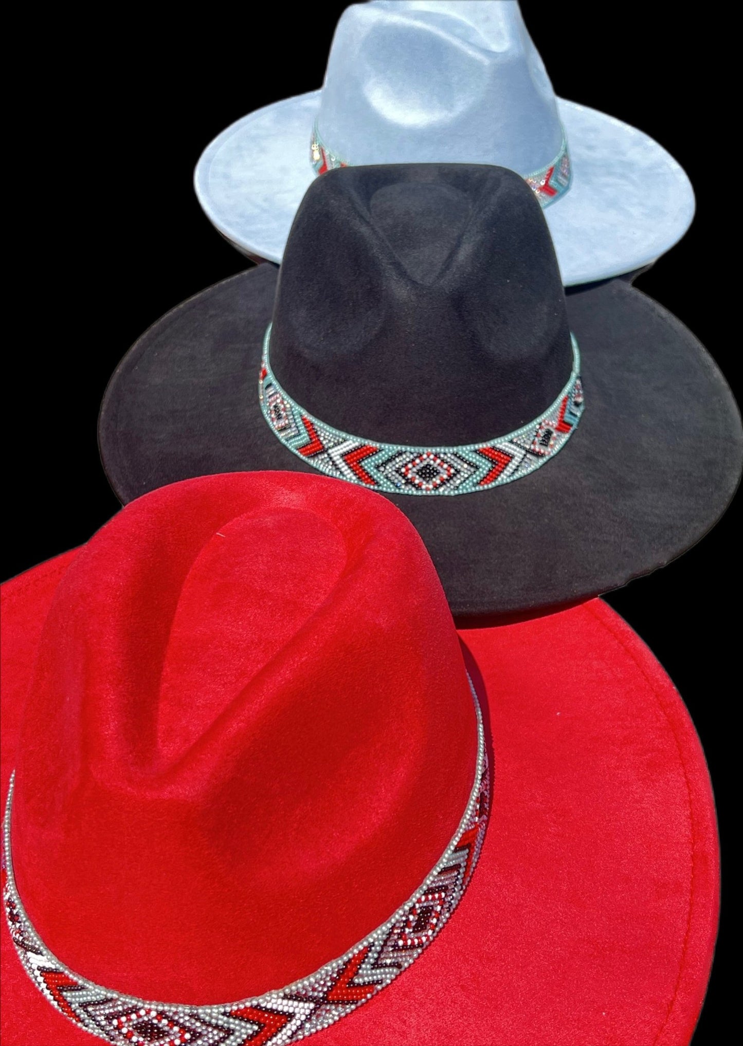 Premium Tribal Suede Fedora - Accessorizmee