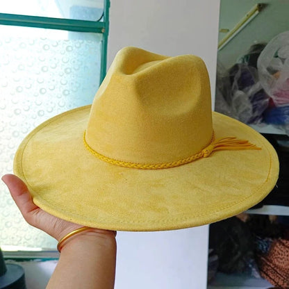 Premium Vegan Tribal Suede Fedora - Accessorizmee