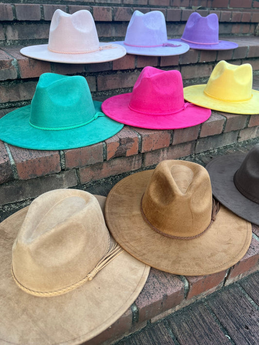 Premium Vegan Tribal Suede Fedora - Accessorizmee