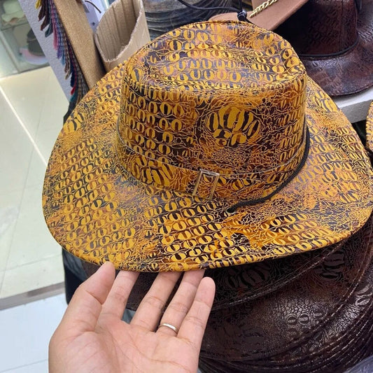 Print Leather Cowboy hat - Accessorizmee