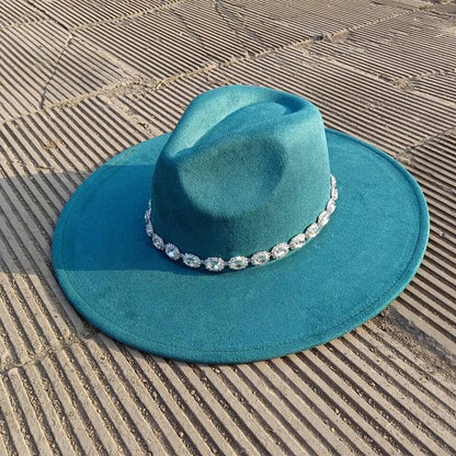 Raw diamond lux wide brim Fedora - Accessorizmee