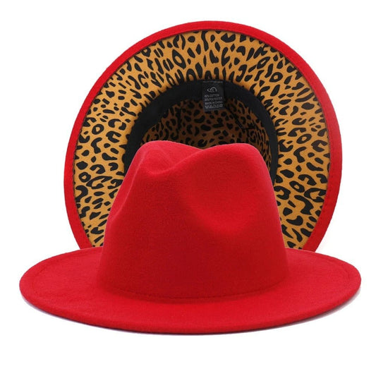 Red leopard Fedora - Accessorizmee