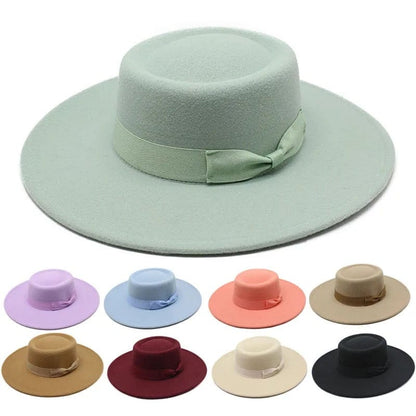 Ribbon Round Brim Siff Fedora - Accessorizmee