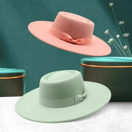 Ribbon Round Brim Siff Fedora - Accessorizmee