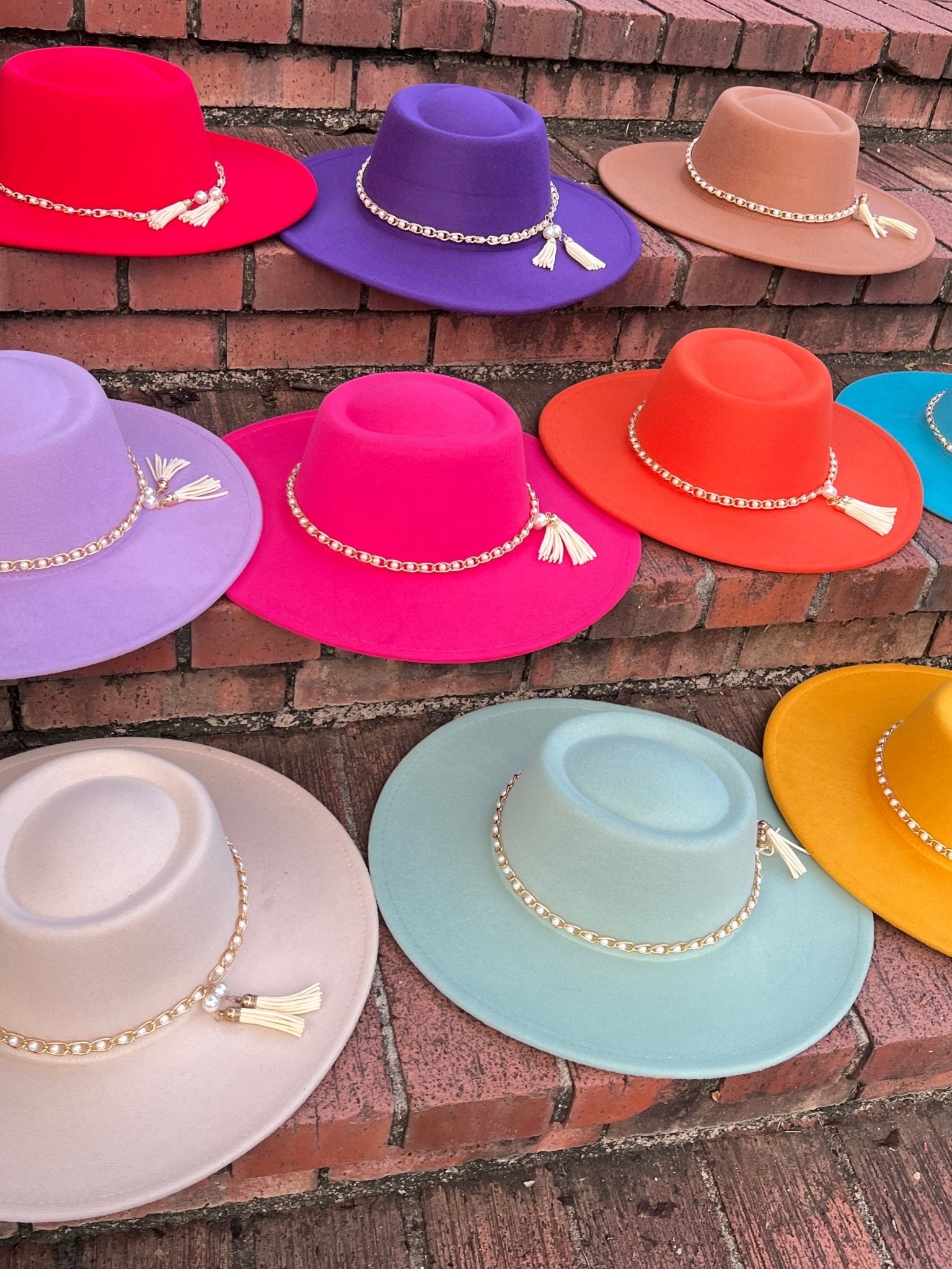 Round Wide Brim Fedora-Pearl - Accessorizmee