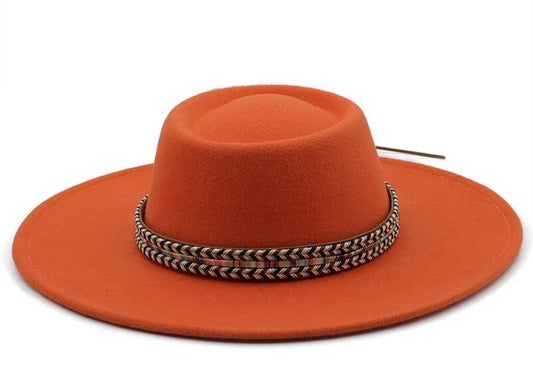 Round Widebrim Fedora- Rust - Accessorizmee