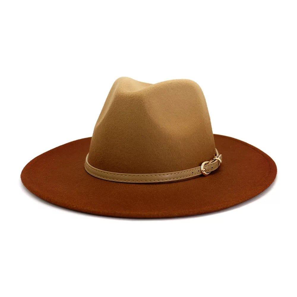 Wide Brim Gradient Fedora - Accessorizmee