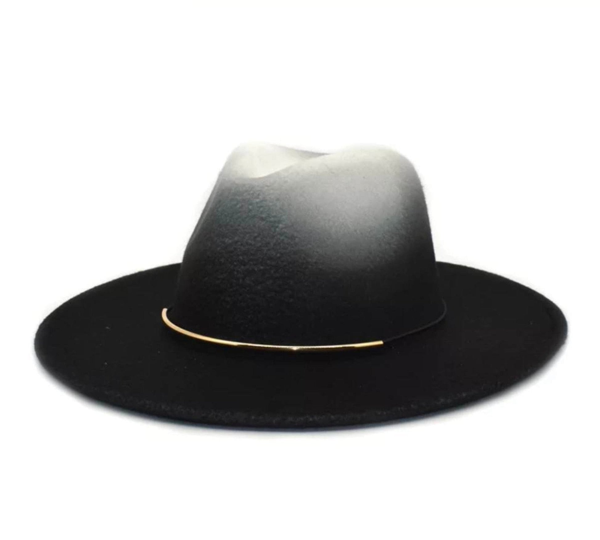 Wide Brim Gradient Fedora - Accessorizmee