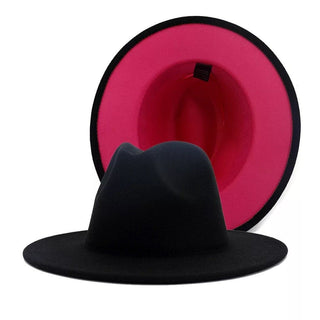 Hot Pink Two-Toned Fedora.