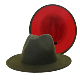 Olive Two-toned fedora - Accessorizmee
